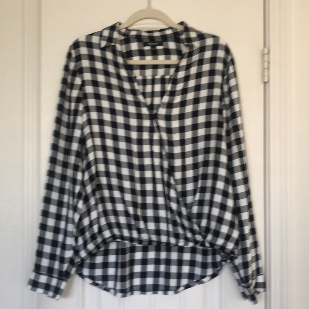 Madewell Plaid Checkered Top